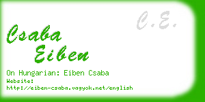 csaba eiben business card